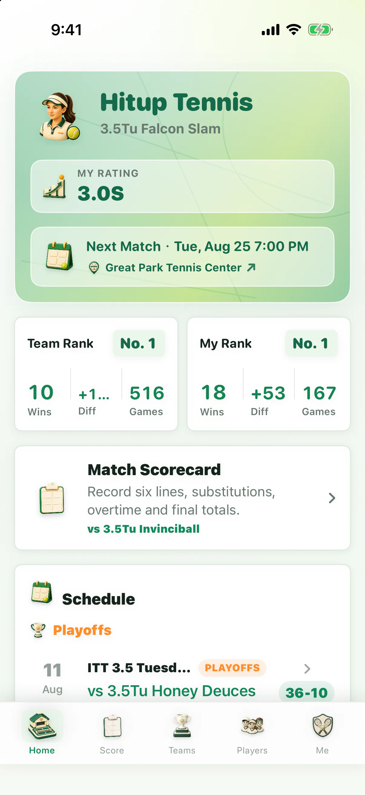 ITT Assist home screen from a local test build